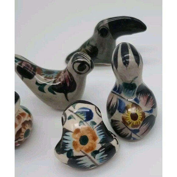 5 Mini Tonala Animals Frog Toucan Duck Birds - Picture 5 of 9